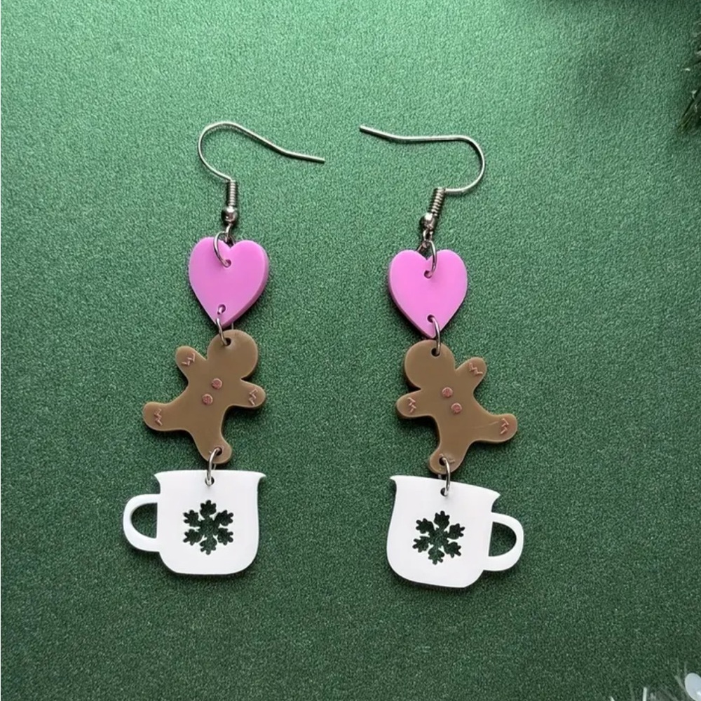 Gingerbread Dangle Earrings